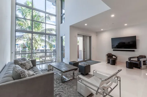 A bright, contemporary residential living room